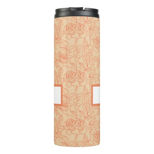 Rozen en bladeren thermosbeker (Achterkant)