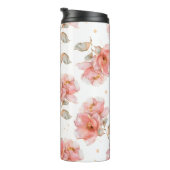 Rozen en bladeren thermosbeker (Geroteerd rechts)