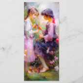 Rozen en Bladwijzer van vriendschap Menu (Voorkant)