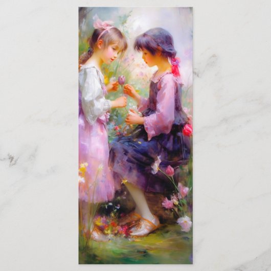 Rozen en Bladwijzer van vriendschap Menu (Voorkant)