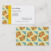  Rozen en Blauwe Bloemen Visitekaartjes (Voorkant / Achterkant)