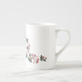 Rozen en blauwriemen - Gepersonaliseerd bot - Chin Porselein Kop (Rechts)