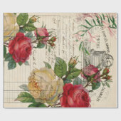Rozen en Bloemen Ephemera Cadeaupapier (Vlak)