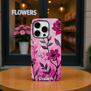 Rozen en bloesems schilderen iPhone 16 pro hoesje