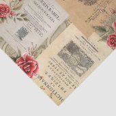 Rozen en boekpagina's Tissue Paper Tissuepapier (Detail)