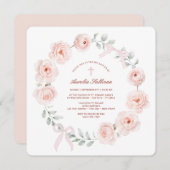 Rozen en bogen krans doop kaart (Voorkant / Achterkant)