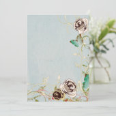 Rozen en botervliegen kaart (Staand voorkant)