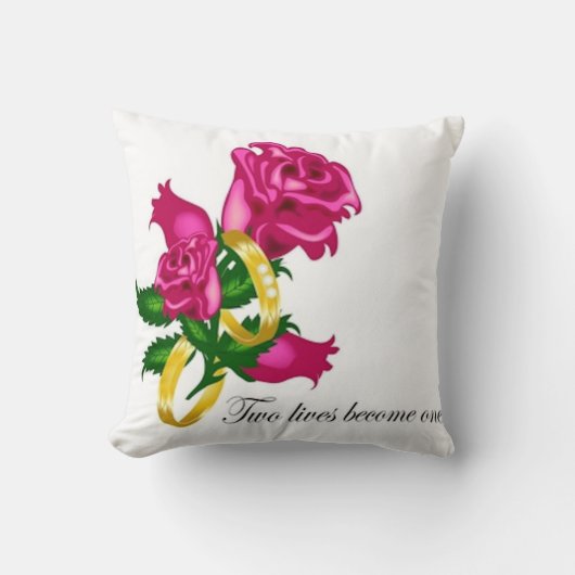 Rozen en bruiloft Amerikaanse MoJo Pillow Kussen (Voorkant)
