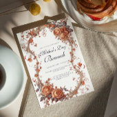 Rozen en brunches Moederdag Brunch Kaart