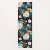 Rozen en bubbels Abstract op zwart Yogamat (Voorkant)