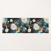 Rozen en bubbels Abstract op zwart Yogamat (Voorkant (horizontaal))