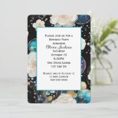 Rozen en Bubbels Abstract Verjaardagsfeest Kaart (Staand voorkant)