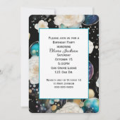 Rozen en Bubbels Abstract Verjaardagsfeest Kaart (Voorkant)