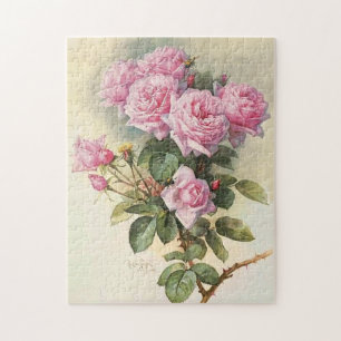 Rozen en Bumblebees Paul DE Longpre Fine Art. Legpuzzel
