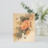"Rozen en Bumblebijen" door Paul de Longpré Briefkaart (Staand voorkant)