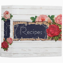 Rozen en Burlap Country Chic White Wood