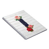 Rozen en Burlap Country Chic White Wood Notitieboek (Rechterzijde)