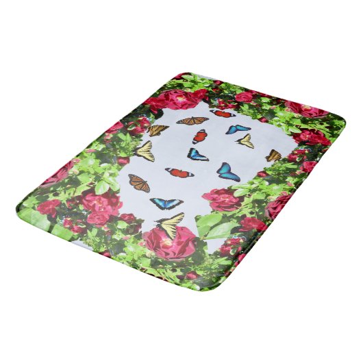 ROZEN EN BUTTERFLIES Bath Mat (Gekanteld)