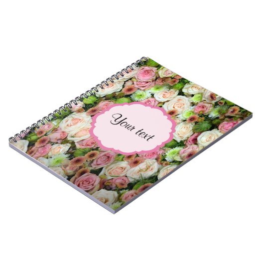 Rozen en chrysanthema notitieboek (Linkerzijde)