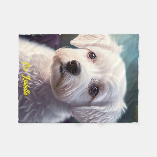 Rozen en Collectie van zoete honden Fleece Deken (Voorkant (Horizontaal))