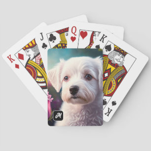 Rozen en Collectie van zoete honden Pokerkaarten