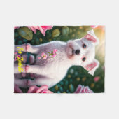Rozen en Collecties van kleine honden Fleece Deken (Voorkant (Horizontaal))