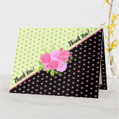 Rozen en Dahlias Dank je wel Kaart (Gele Bloem)