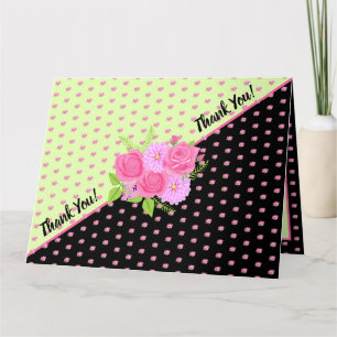 Rozen en Dahlias Dank je wel Kaart