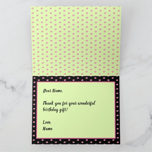 Rozen en Dahlias Dank je wel Kaart (Binnen)