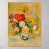 Rozen en Dahlias door Renoir Poster (Voorkant)