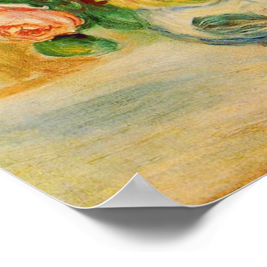 Rozen en Dahlias door Renoir Poster (Hoek)