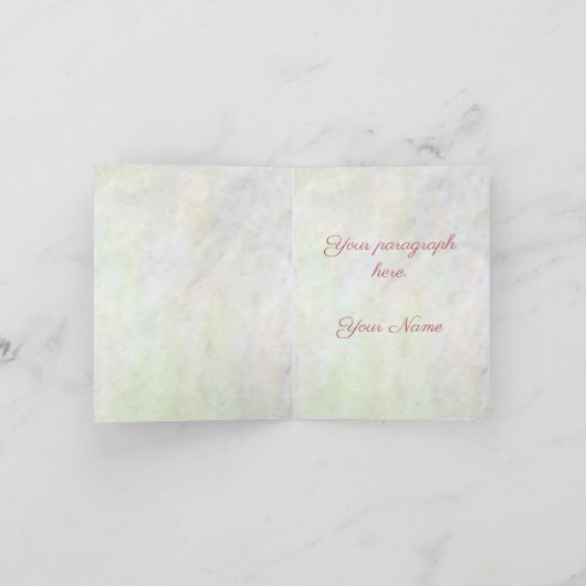 Rozen en Dahlias Flowers Folded Wenskaart Notitiekaartje (Binnen)