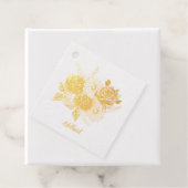 Rozen en Dahlias Folie Gift Label (Met doos)