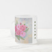Rozen en Dahlia's Matglas Koffiemok (Voorkant links)