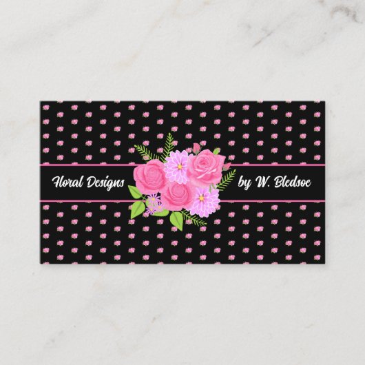 Rozen en Dahlias Visitekaartje Contactkaartje (Voorkant)