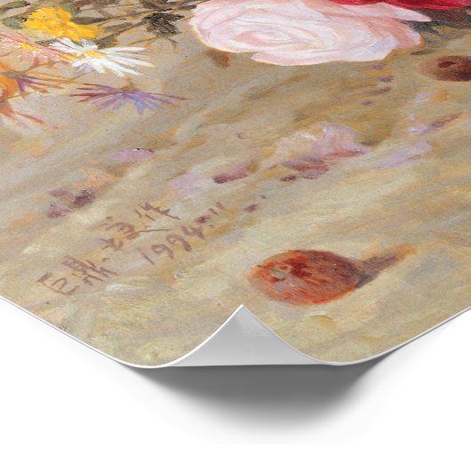 Rozen en Daisies Poster (Hoek)