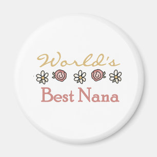 Rozen en Daisies World's Best Nana Magneet