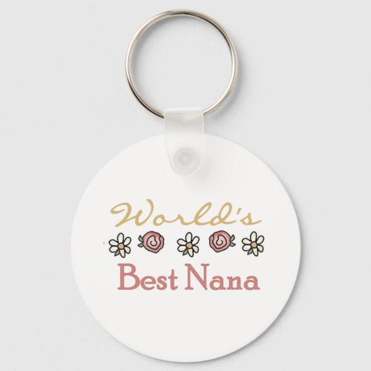 Rozen en Daisies World's Best Nana Sleutelhanger (Voorkant)