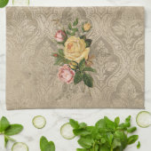  Rozen en Damask Theedoek (Gevouwen)