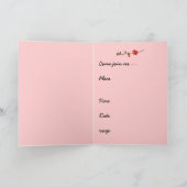 Rozen en de Kaart van de Uitnodiging van de Cake (Binnen)