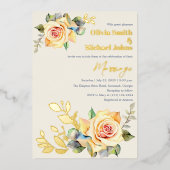 Rozen en de Waterverf van Eucalyptus Folie Feestdagenkaart (Voorkant)