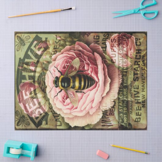  Rozen en debetpapier voor koninginnen Tissuepapier (Craft)