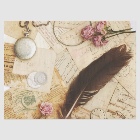 Rozen en doezelaar voor  bureaus tissuepapier (Voorkant)