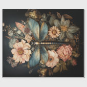  Rozen en Dragonfly Cadeaupapier (Vlak)