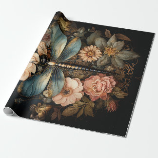 Rozen en Dragonfly Cadeaupapier