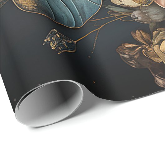  Rozen en Dragonfly Cadeaupapier (Rol Hoek)