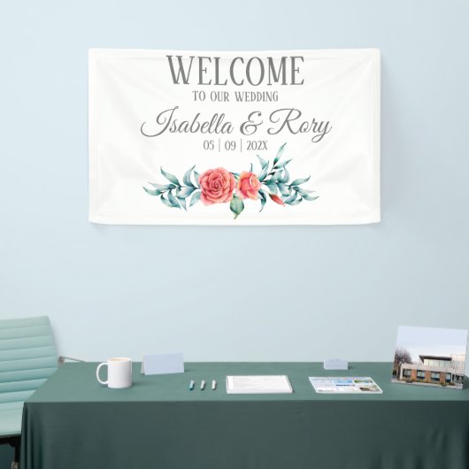  Rozen en Eucalyptus Bouquet Wedding Banner (Beurs)