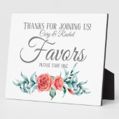  Rozen en Eucalyptus Bouquet Wedding Favors Fotoplaat (Zijkant)