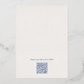 Rozen en Eucalyptus QR-code bruiloft uitnodiging (Achterkant)