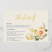 Rozen en Eucalyptus Waterverf Detailkaart Folie Feestdagenkaart (Voorkant)